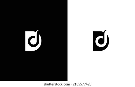 Modern unique creative DD logo design, Minimal DD initial based vector icon.