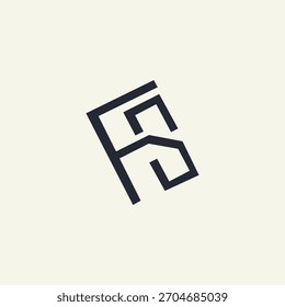 Diseño de logotipo de letras FS creativas únicas modernas