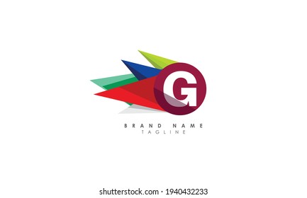 Modern unique creative G logo design, Minimal G initial based vector icon