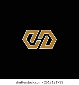 Modern unique creative GD letters logo design