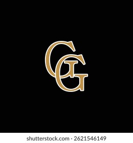Modern unique creative GG letters logo design