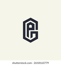 Modern Unique Creative GP Letters logo Design