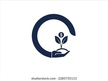 Modern unique creative hand and dollar logo design