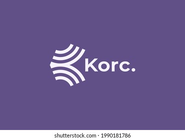 Modern unique creative K logo design, Minimal K initial based vector icon.
