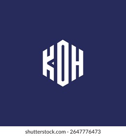 Modern unique creative KOH letters logo design