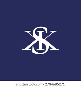 Diseño de logotipo de letras KSK creativas únicas modernas