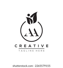 Modern unique creative letter AA logo design.AA letter logo Design Vector Icon.