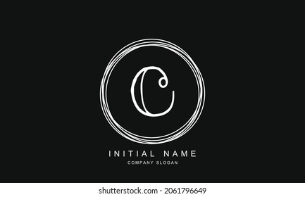 Modernes, einzigartiges Design-Design für den Kreativbuchstaben C Logo, Minimal Linie C Initial-Vektorsymbol. 