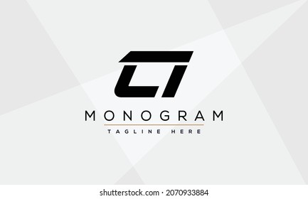 Modern unique creative letter CI logo design illustration