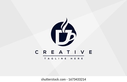 Modern unique creative letter D logo design, Minimal line D initial based vector icon.