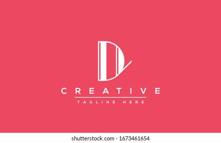 Diseño moderno y exclusivo de la letra creativa D logotipo, icono de vector basado en la línea mínima D.
