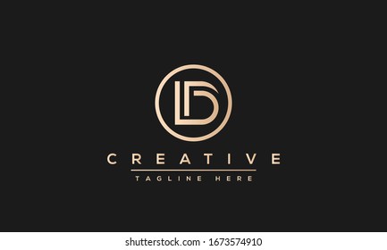 Diseño moderno y exclusivo de la letra creativa D logotipo, icono de vector basado en la línea mínima D.