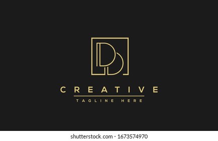 Diseño moderno y exclusivo de la letra creativa D logotipo, icono de vector basado en la línea mínima D.