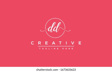 Modern unique creative letter D logo design, Minimal line D initial based vector icon.