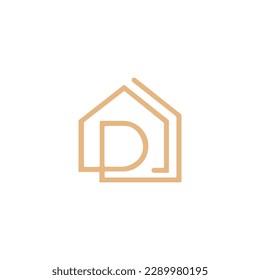 Modern unique creative letter D logo design