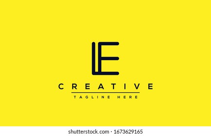 Modern unique creative letter E logo design, Minimalist E initial based vector icon.