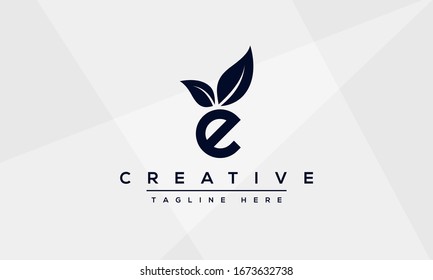 Modern unique creative letter E logo design, Minimalist E initial based vector icon.