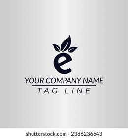 Modern unique creative letter E logo design, Minimalist E initial based vector icon.