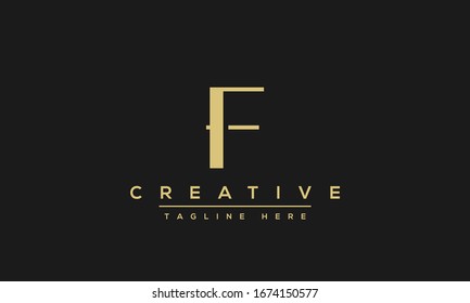 Modern einzigartiger Buchstabe F Logo Design, Minimalist F Luxury Monogramm erste Vektorillustration Icon.