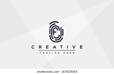 Modern unique creative letter F logo design, Minimalist F Luxury monogram initial based vector icon.