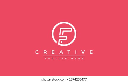 Modern unique creative letter F logo design, Minimalist F Luxury monogram initial based vector icon.