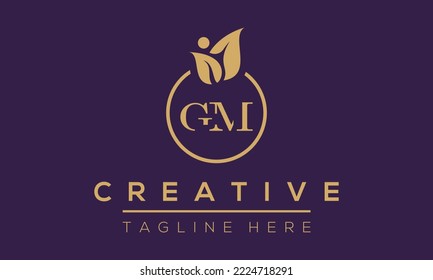 Modern unique creative letter GM logo design.GM letter logo Design  Vector Icon.