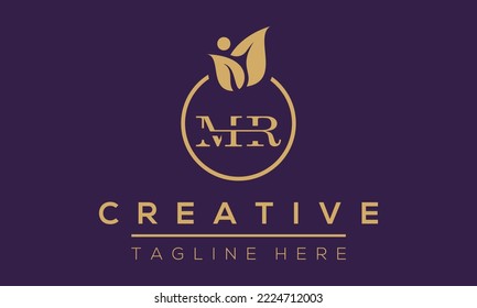 Modern unique creative letter MR logo design.MR letter logo Design  Vector Icon.