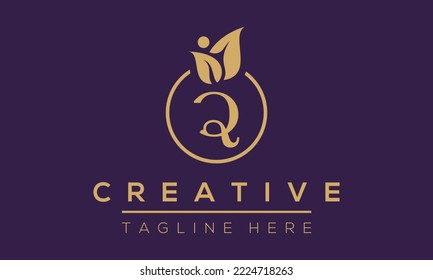 Modern unique creative letter Q logo design.Q letter logo Design  Vector Icon.
