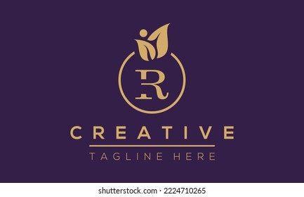 Carta creativa moderna diseño de logotipo R.R logotipo de letra Icono de vectores de diseño.