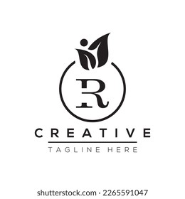 Modern unique creative letter R logo design.R letter logo Design Vector Icon.