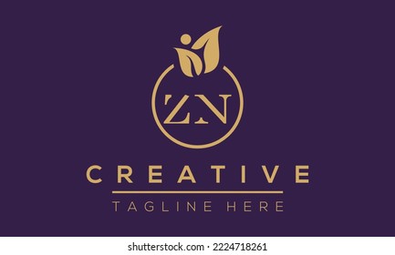 Modern unique creative letter ZN logo design.ZN letter logo Design  Vector Icon.
