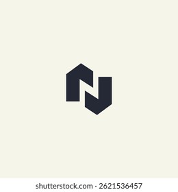 Modern unique creative n letters logo design