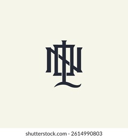 Modern unique creative NQL letters logo design