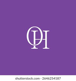 Moderno criativo exclusivo OH letras logotipo design template 