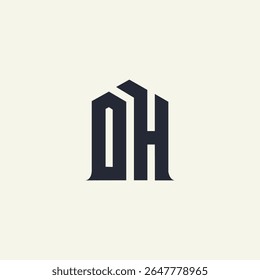 Moderno criativo exclusivo OH letras logotipo design