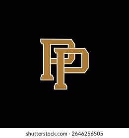 Modern unique creative PP letters logo design templete 