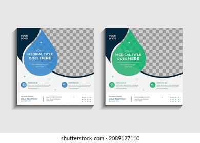 Modern Unique and creative Professional Medical Social Media Post Design