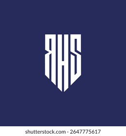 Modern unique creative RHS letters logo design