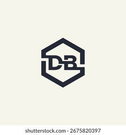 modern unique creative SDB letters logo design templete