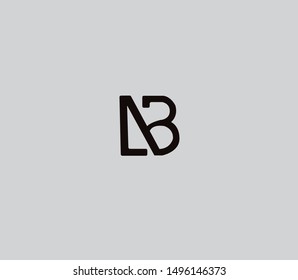 Modern unique creative stylish AB BA Letter Vector