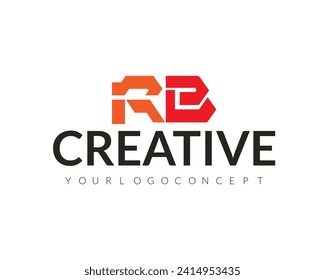 Modern unique creative stylish unusual fashion brands initial based letter icon logo.