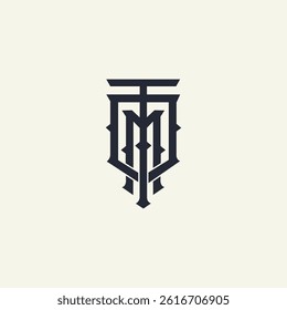 Modern unique creative TMD letters logo design