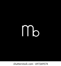 Modern unique creative unusual connected fashion brands black and white color MB BM M B initial based letter icon logo.