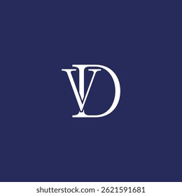 Modernes einzigartiges kreatives VD-Buchstaben-Logo-Design