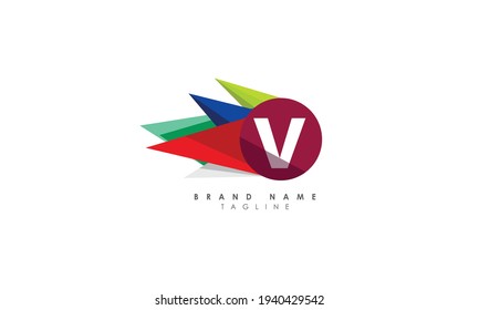 Modern unique creative Vlogo design, Minimal V initial based vector icon