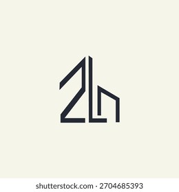 Diseño de logotipo de letras ZLN creativas únicas modernas