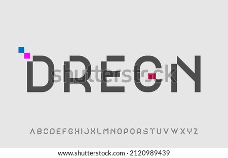 modern unique cut minimal alphabet capital letter logo design Stock fotó © 