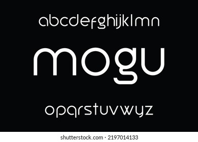 Modern unique display font vector