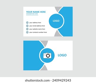 Moderna plantilla de diseño de tarjetas de visita de doble cara con un bonito color