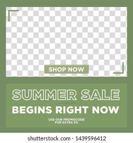 Modern and Unique Editable Social Media Banner Template for Promotion and Digital Marketing. Promotional Square Web Banner for Social Media. Elegant and Simple Discount Promo